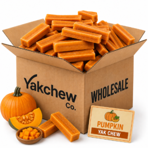 Pumpkin Yak Chew Dog Treat Bundle Digestive Support, Healthy Long-Lasting Chew, 25 kg Wholesale Pack