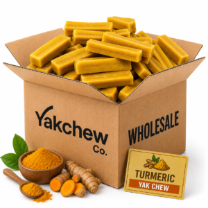 Turmeric Yak Chew Dog Treat Bundle Natural Joint Support, Healthy Long-Lasting Chew, 25 kg Wholesale Pack